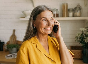 Woman talking on the phone