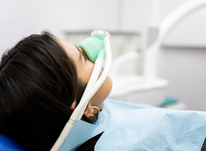 Patient receive nitrous oxide sedation